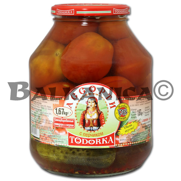 1.67 KG TOMATOES AND CUCUMBERS ASSORTED TODORKA