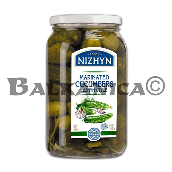 920 G PICKLED CUCUMBERS MARINATED WITH DILL AND GARLIC NEZHIN