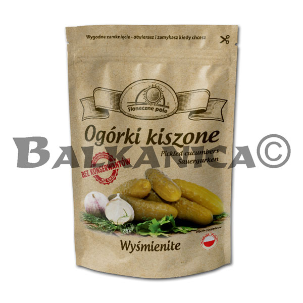 800 G PICKLED CUCUMBERS WITHOUT PRESERVATIVES DOYPACK SLONECZNE POLE