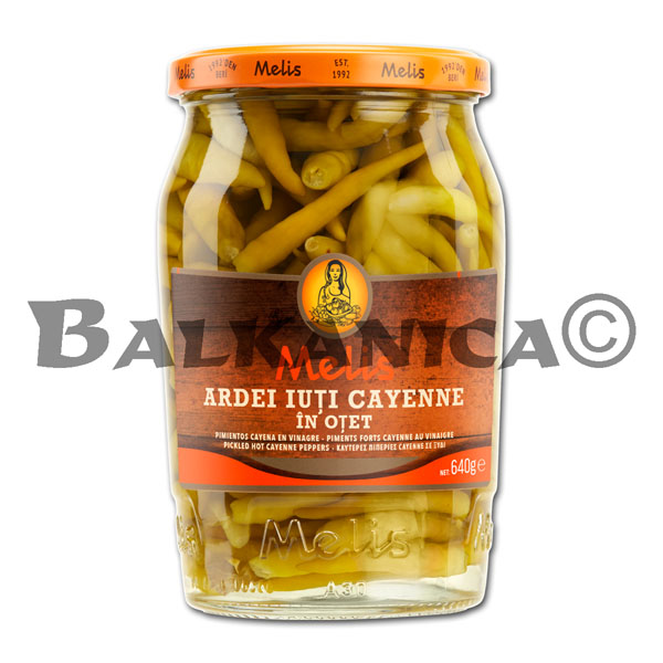 640 G PICKLED CAYENNE PEPPERS MELIS