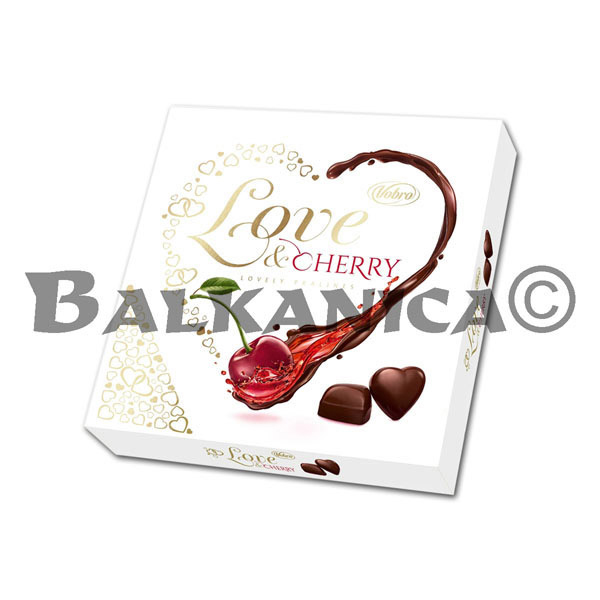 198 G CANDIES CHERRY IN CHOCOLATE WITH LIQUEUR LOVE&CHERRY VOBRO