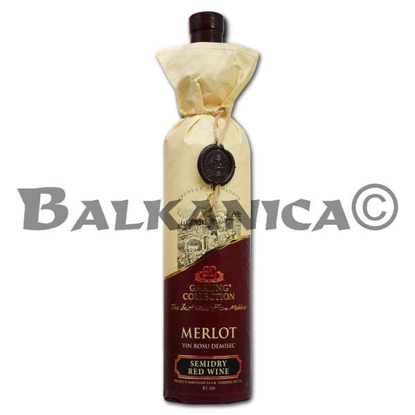 0.75 L WINE RED SEMIDRY MERLOT RESERVE GARLING COLLECTION