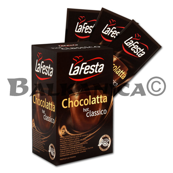 BOX (10 X 25 G) HOT CHOCOLATE CLASIC LA FESTA